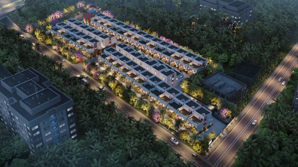 Eco Classic Villa - Top View - Night